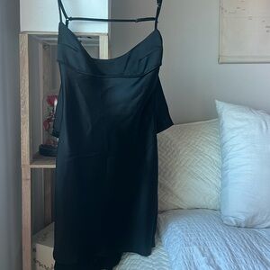 Zara black silk mini dress